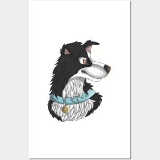 Black Border Collie Posters and Art